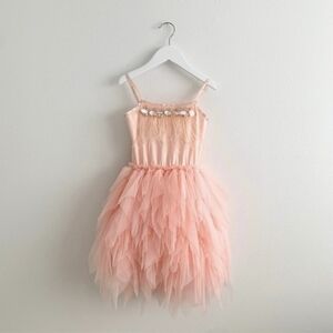 COPY - Girls Tutu Dress Tulle Beaded Fringe Pretty Princess Party Ballerina 4T